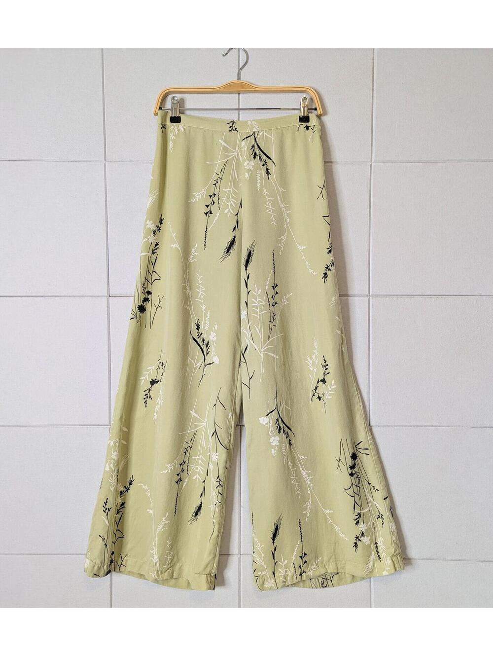 Bryn Walker high waist wide leg botanical print palazzo pants